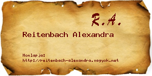 Reitenbach Alexandra névjegykártya